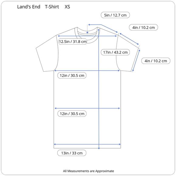 Lands End  T Shirt Short Sleeve Light Blue with Block M Logo New - Picture 3 of 6